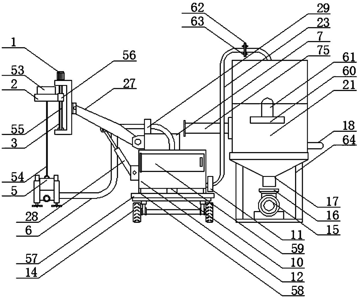 Environment-friendly sewage and sludge separation device