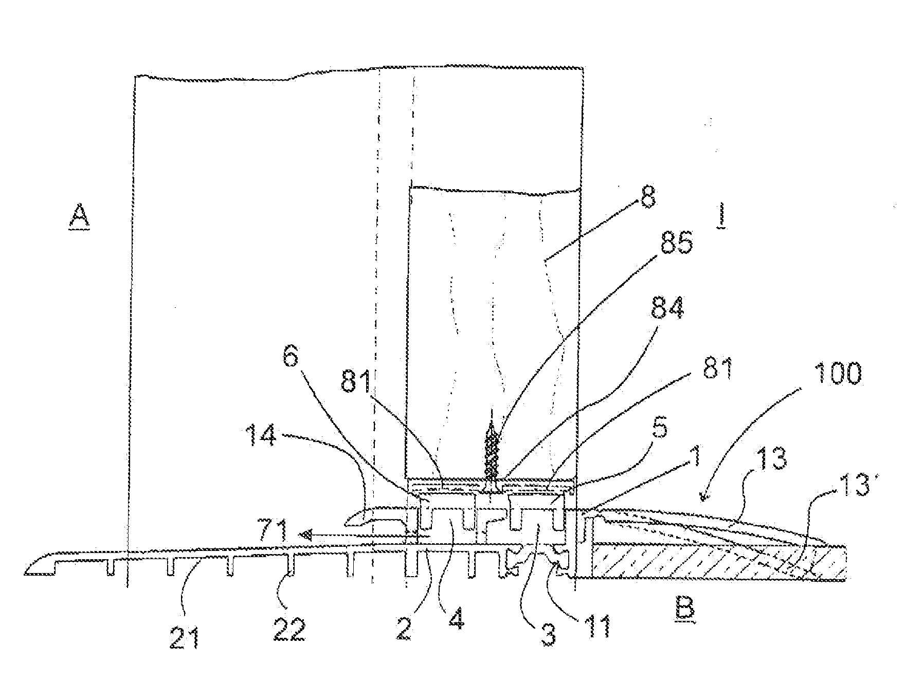 Barrier-free floor threshold, in particular old building or renovation threshold