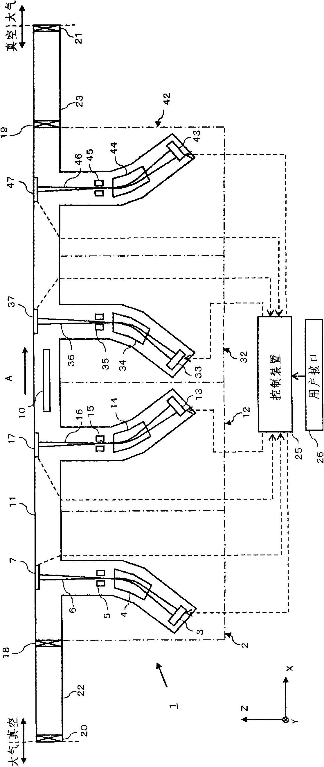 Ion implantation device and adjustment method of beam current density distribution