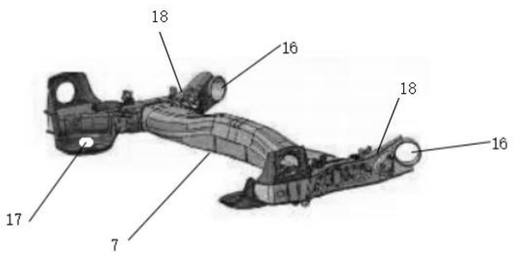 Quick dismounting platform and quick dismounting method for elastic connecting piece of torsion type rear cross beam