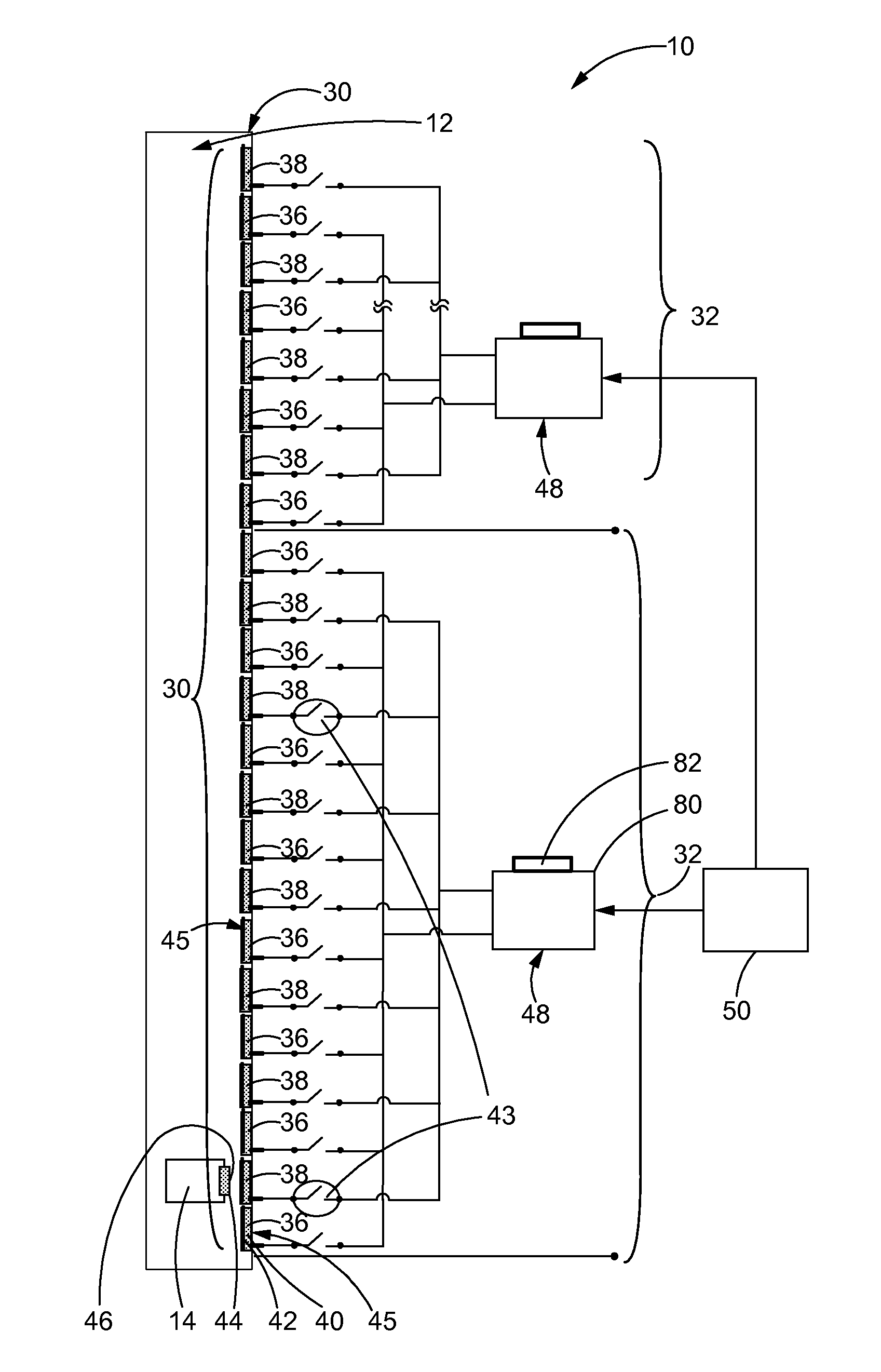 Motor drive for linear machines with distributed windings