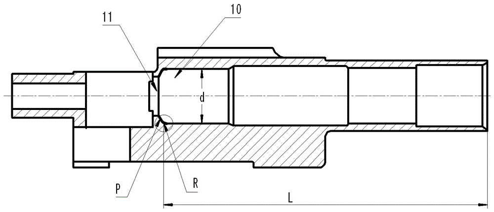 A device for machining arcs and slopes at the root of deep inner holes on a lathe