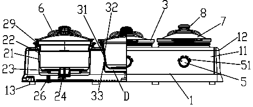 Three-in-one multi-purpose pot