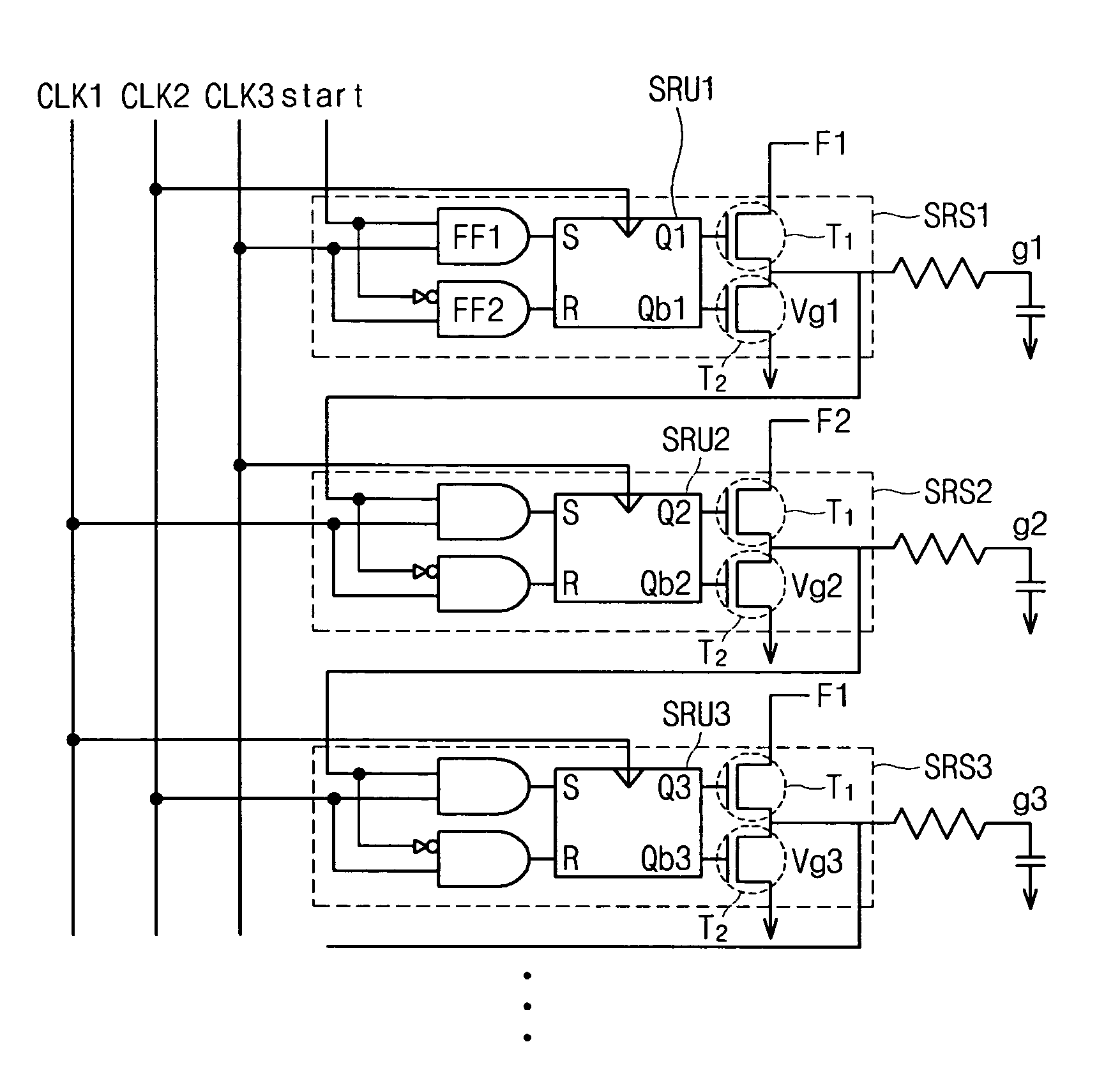 Driving circuit including shift register and flat panel display device using the same