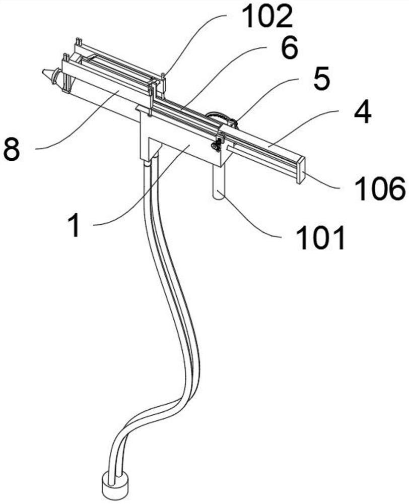 Bubble-removing injection molding device of double-flow-channel structure for preventing gas from flowing in