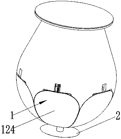 A deformed LED lamp driven by a crank slider mechanism