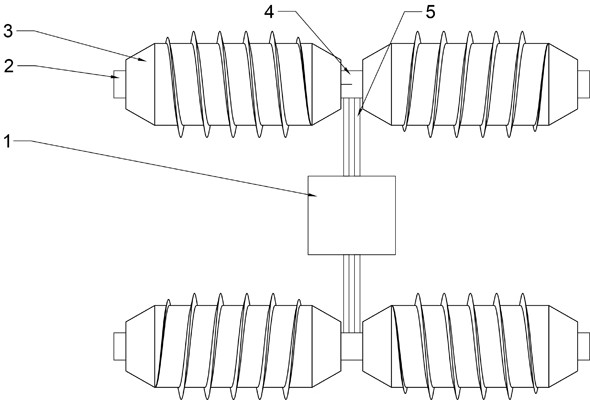 Cyclic Variable Center of Gravity Rotating Wheel Mechanism for Excavator Water Surface Operation