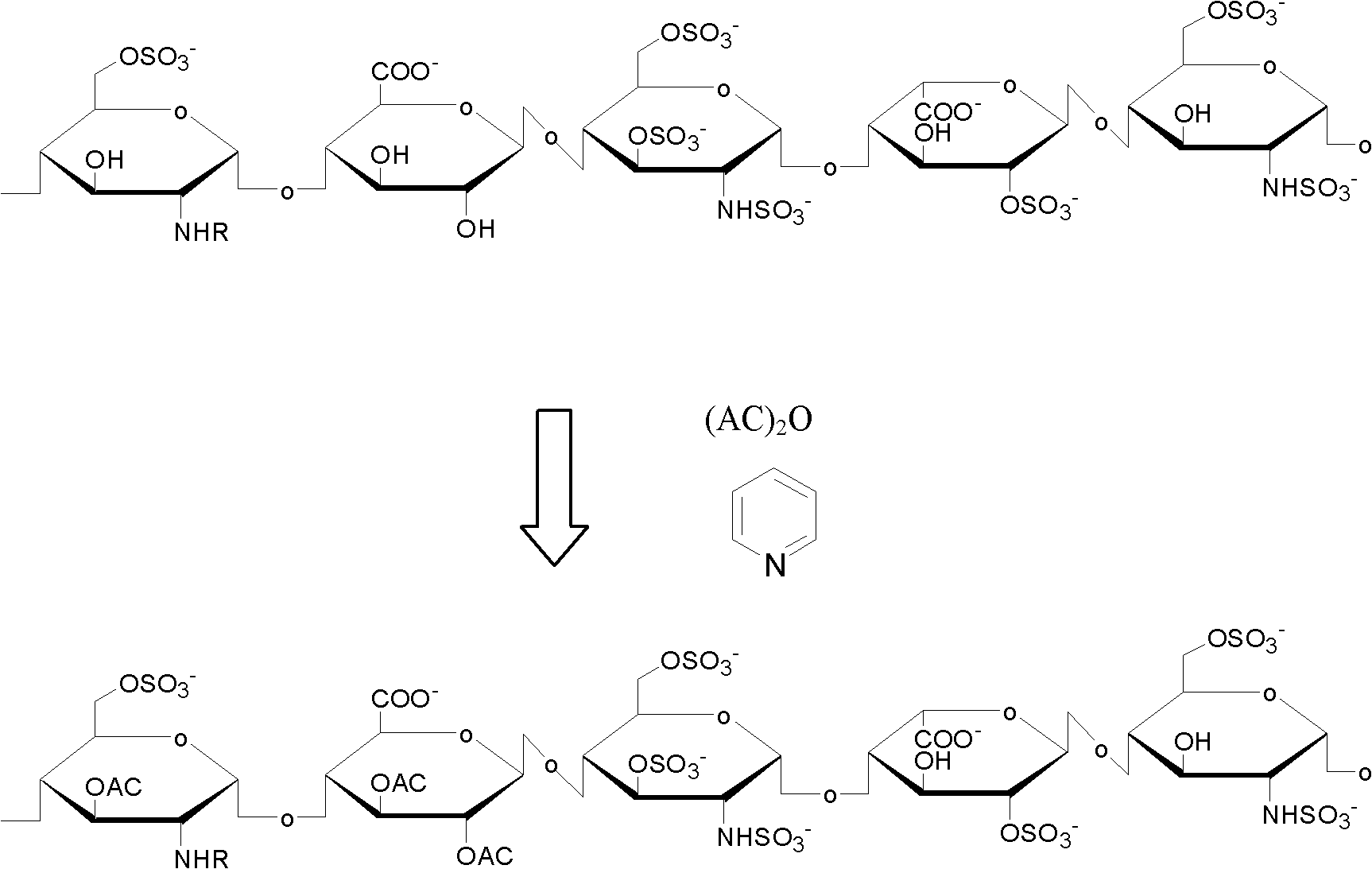 Method for synthesizing heparin ester