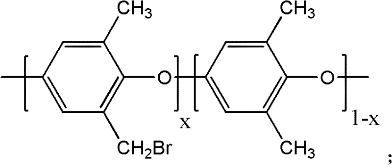 Method for preparing brominated-polyphenylene-ether-guanidination-based homogeneous anion exchange membrane