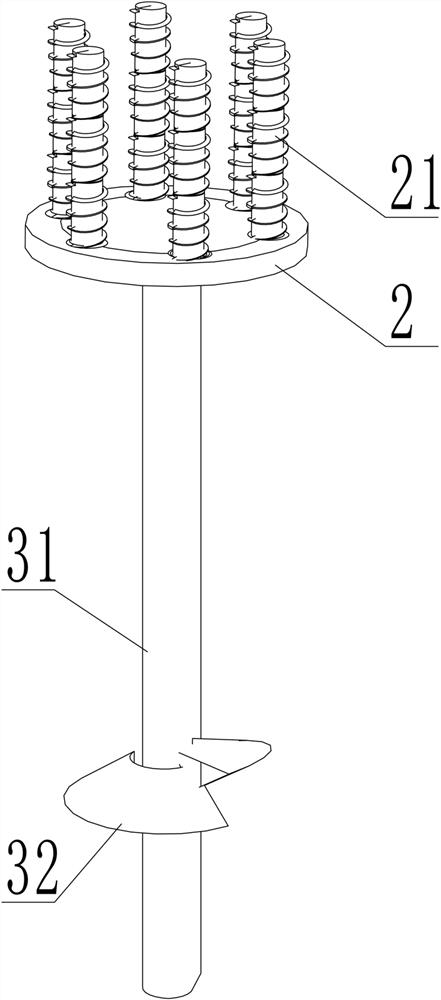 Spiral anchor-anti-sinking plate-jacket composite foundation and construction method thereof