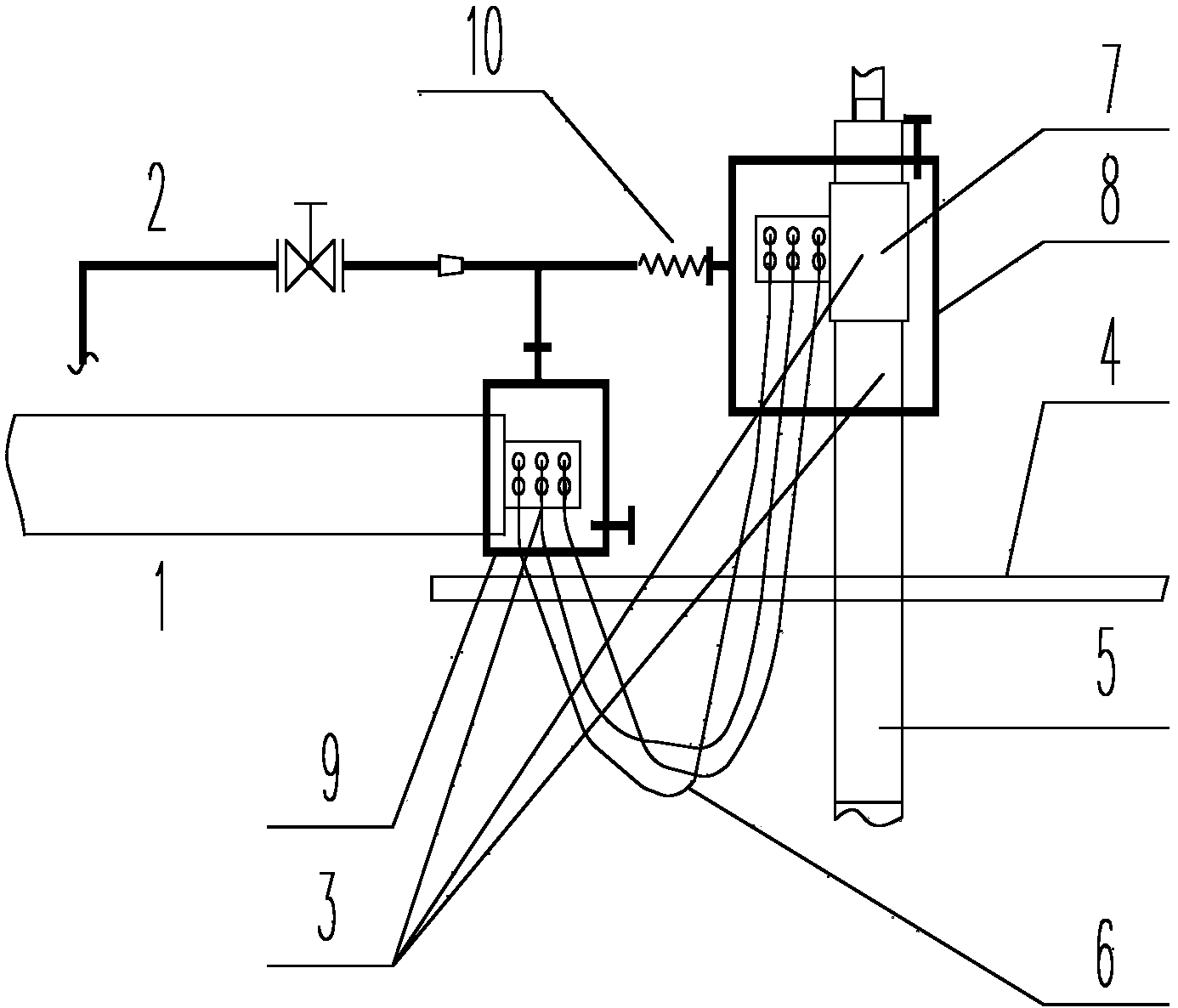 Explosion-proof treatment method of bared conductor of sodium cyanide cracking furnace