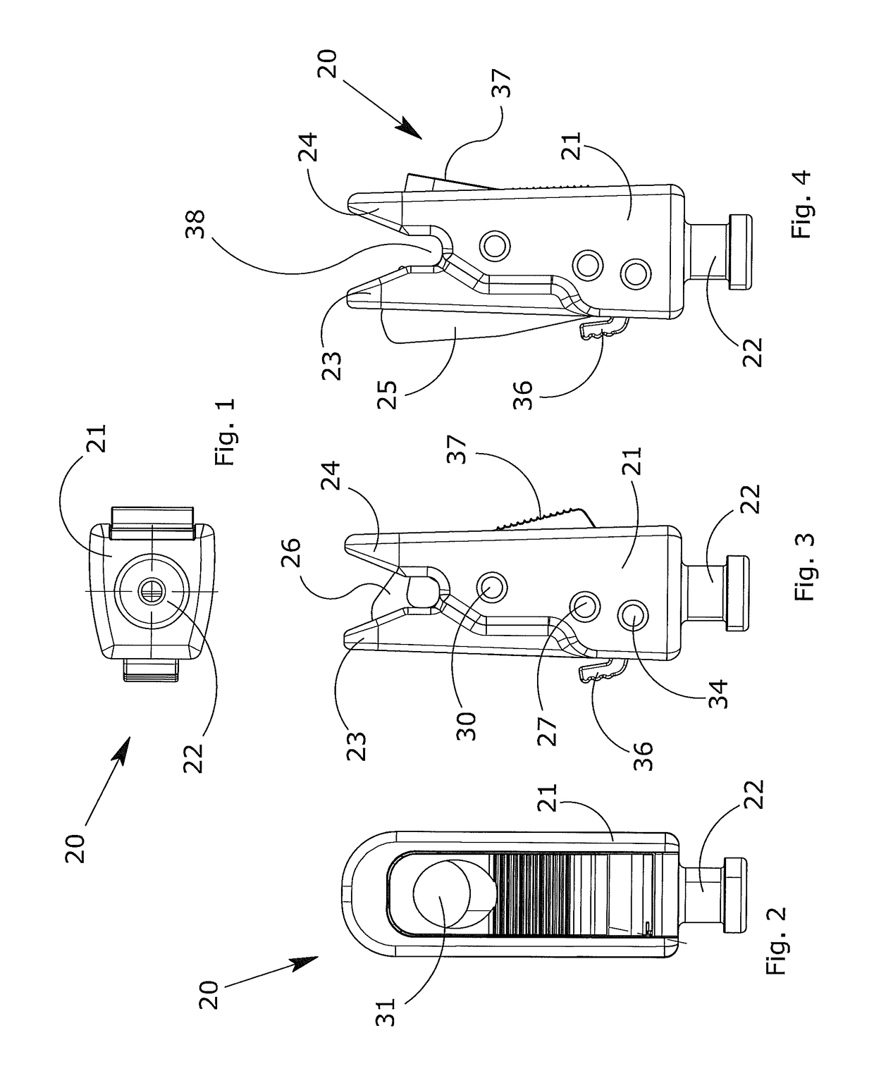 Self locking safety spring clip