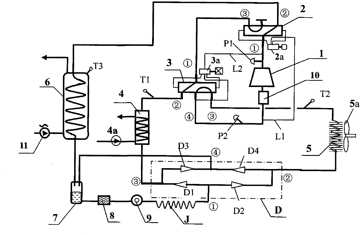 Two-source heat pump multi-function machine