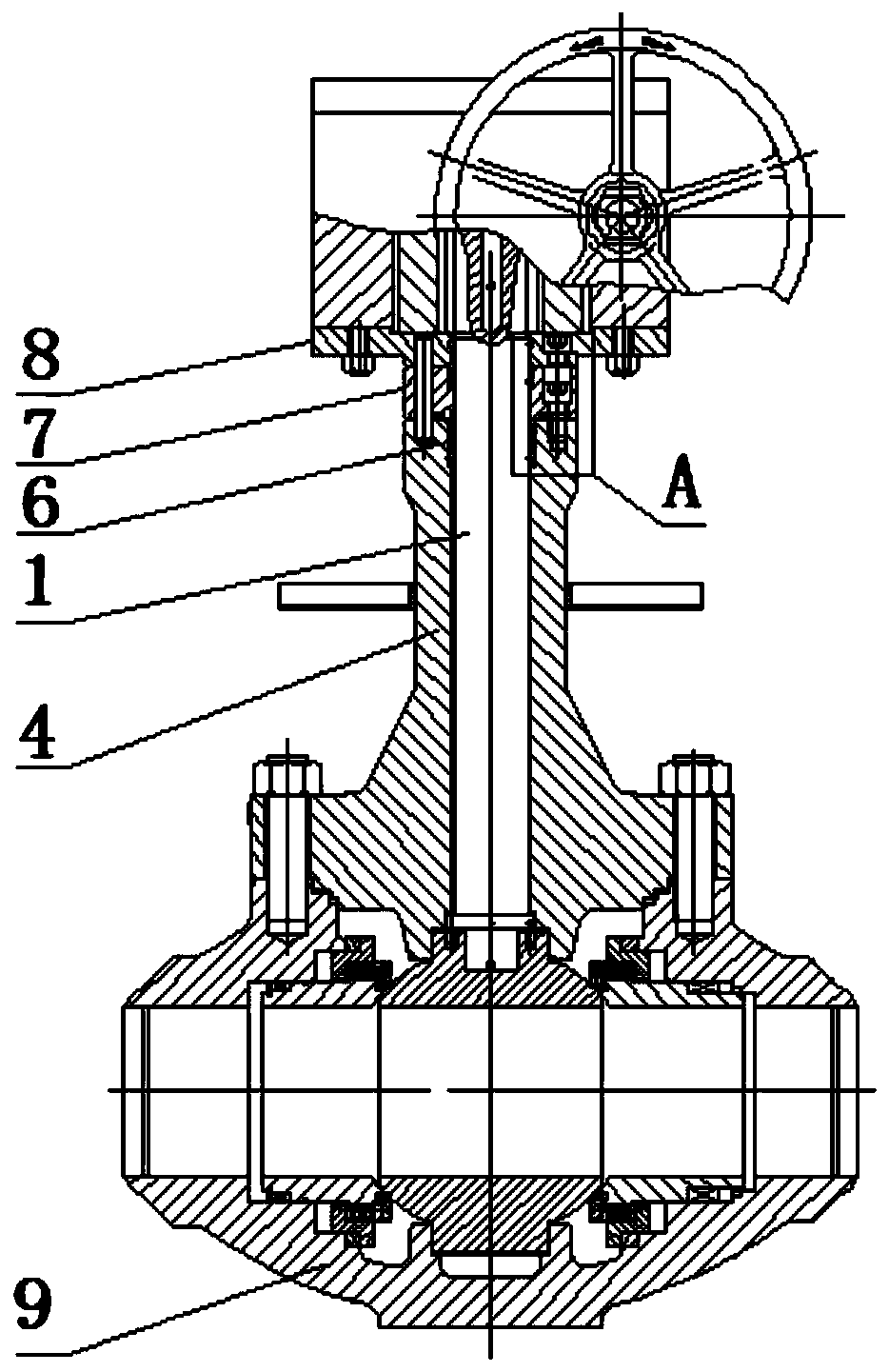 Valve rod sealing structure and valve
