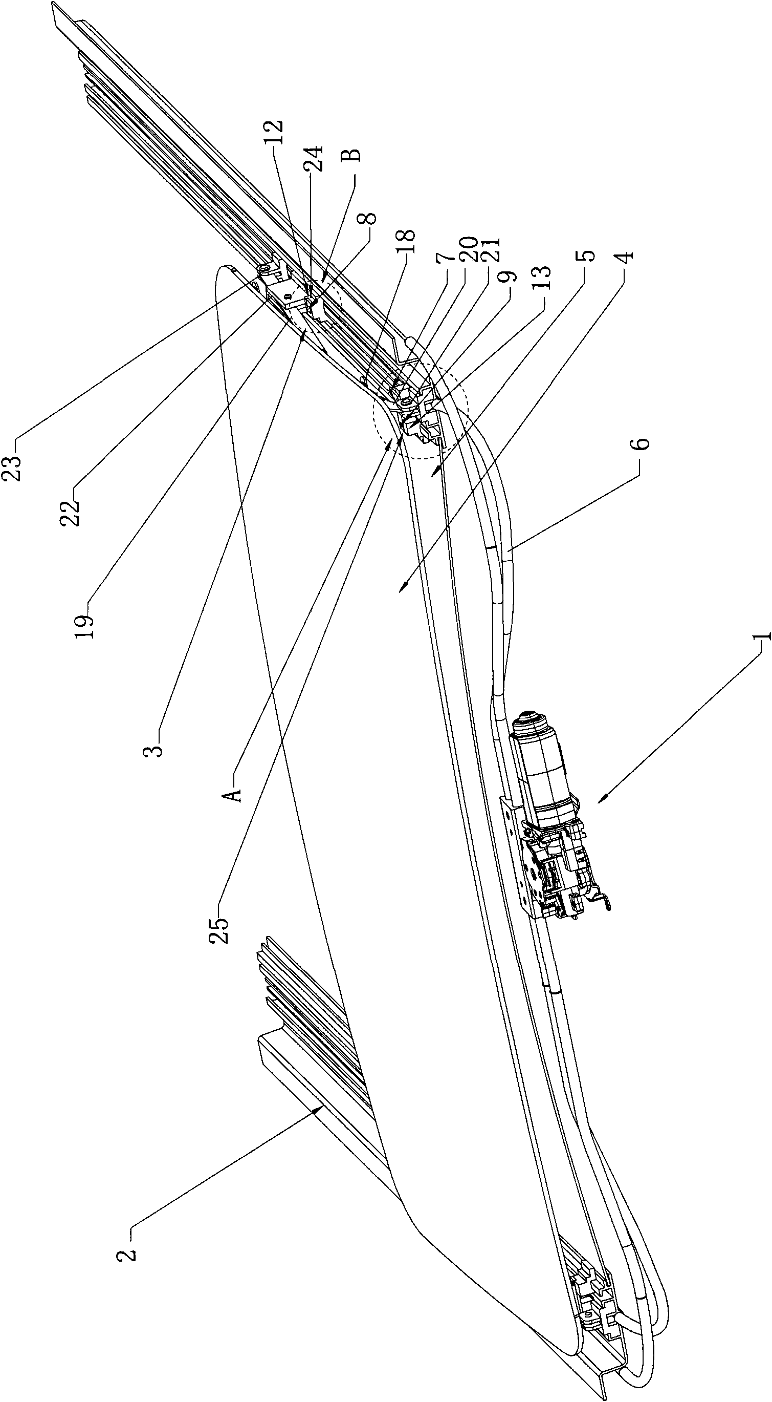 Skylight for electric car