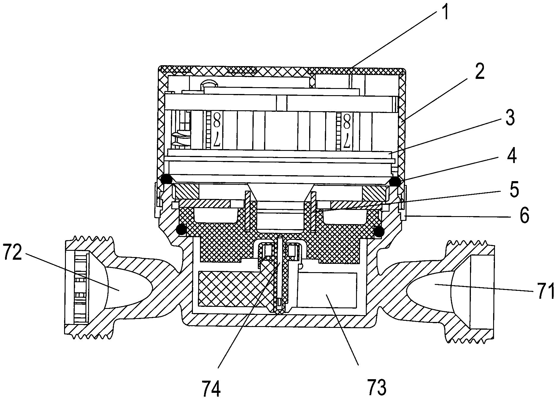Effectiveness monitoring device for filter element of water purifier