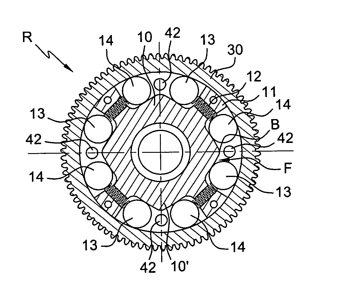 Torque limiter having two mechanical inlets