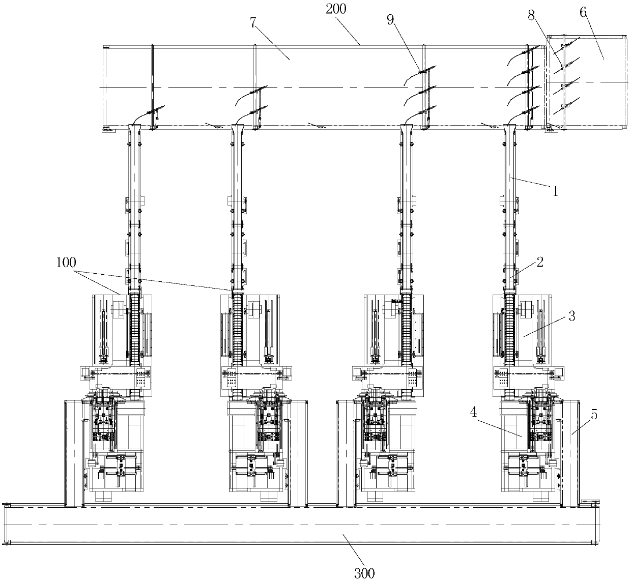 Automatic packaging production line for bagged bowl noodles and production method thereof