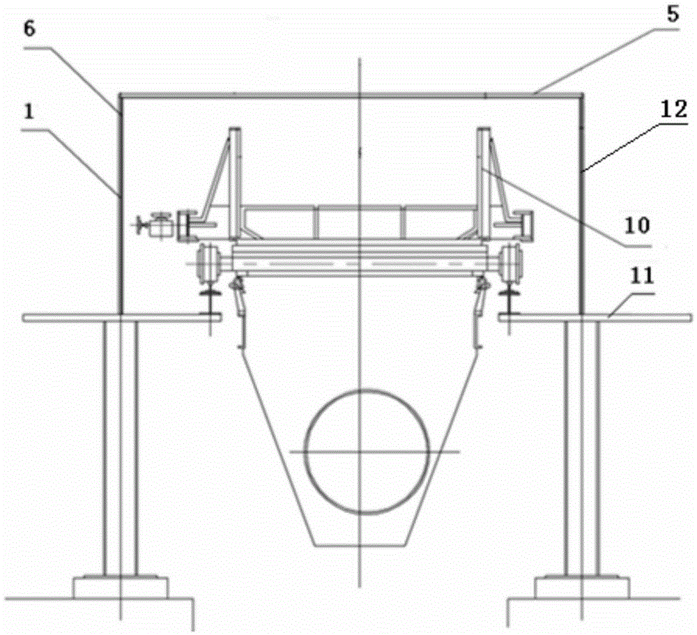 A combined detachable movable smoke hood for an annular cooler