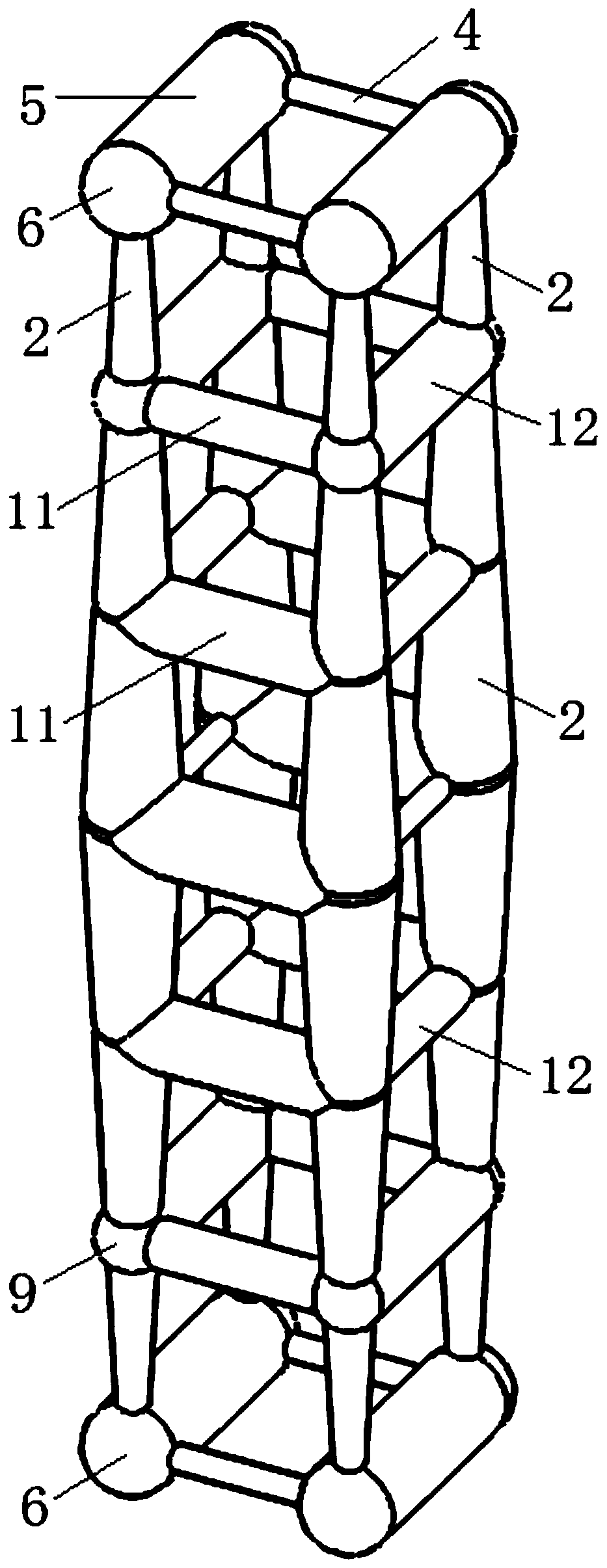 Composite unit for bone implant, porous scaffold and preparation method