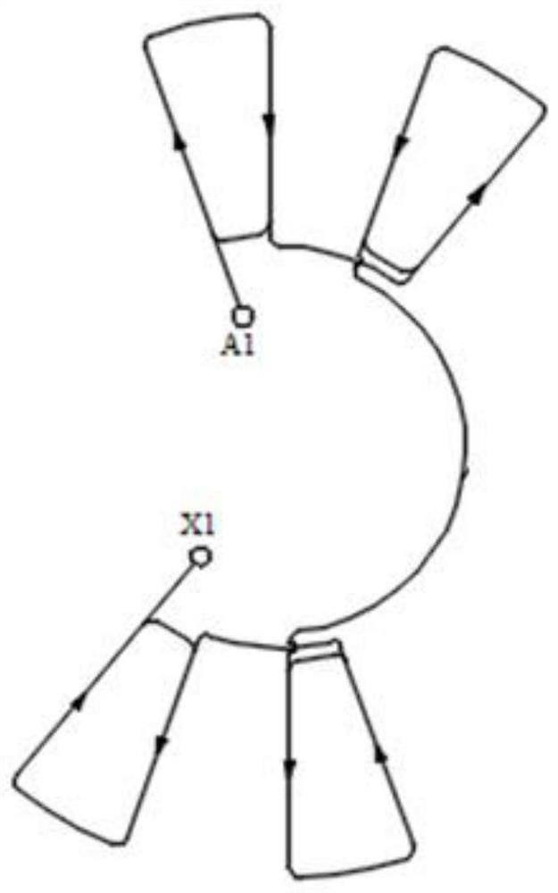 Axial flux motor, low-harmonic winding and winding method of low-harmonic winding