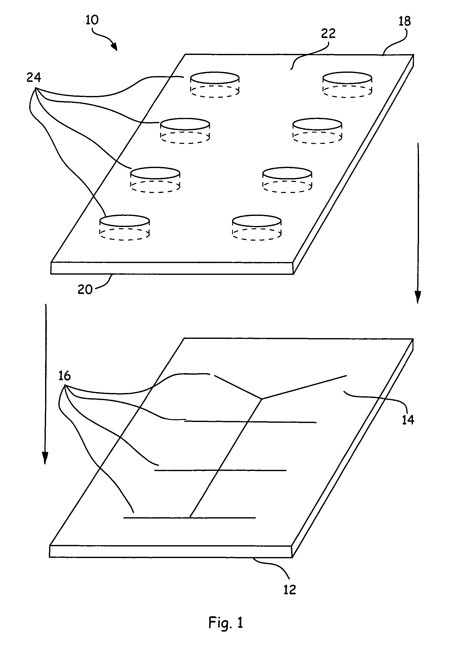 Microfluidic device with controlled substrate conductivity
