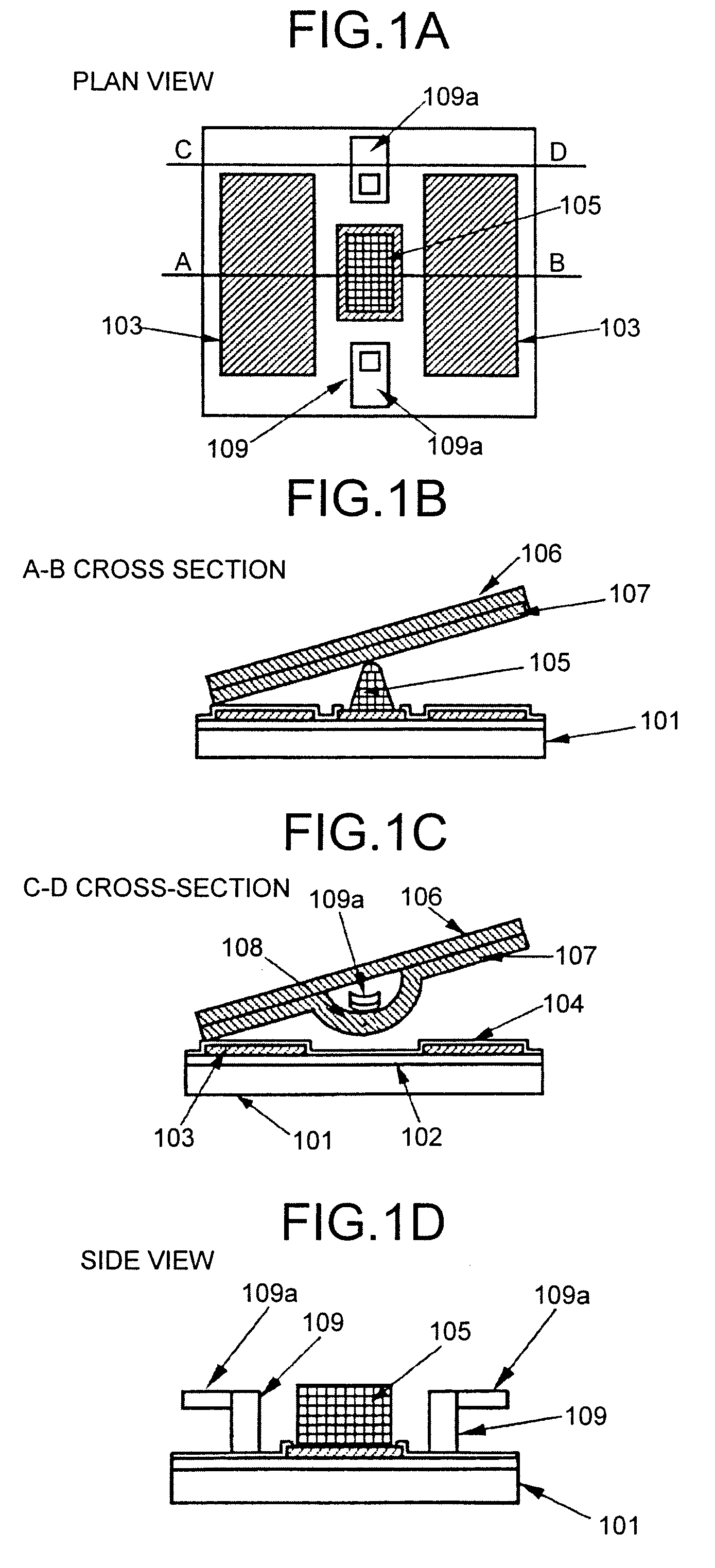 Optical deflecting device, optical deflecting device manufacturing method, and optical projecting device