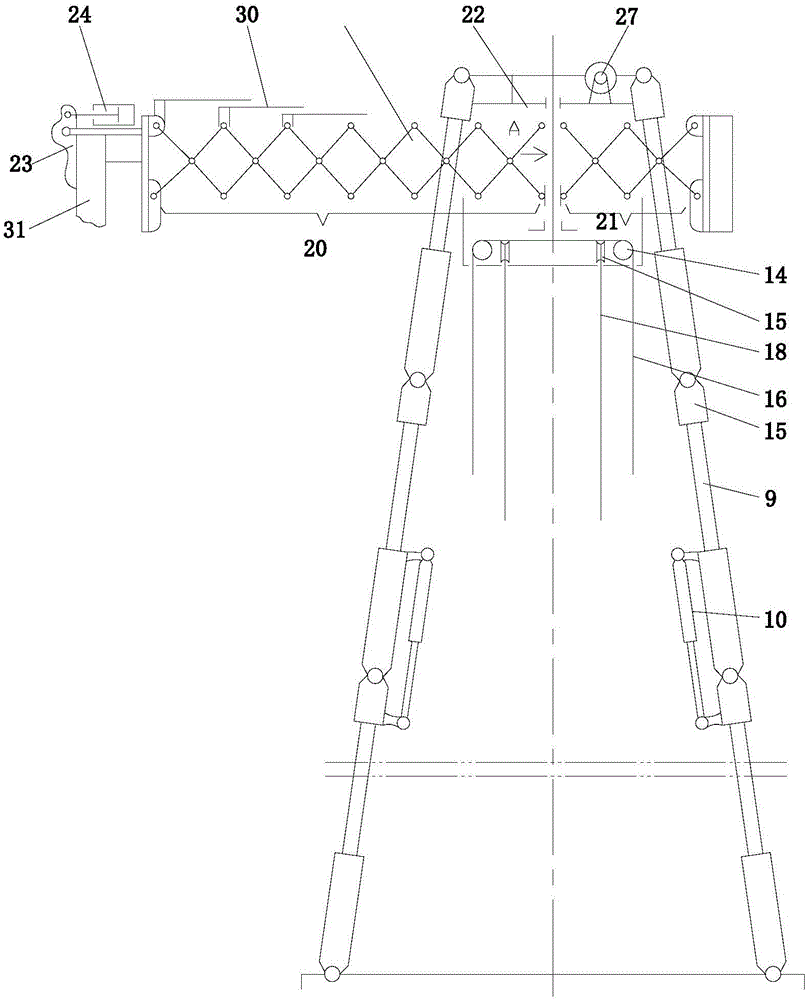 Cable guide elevator high-rise fire bridge