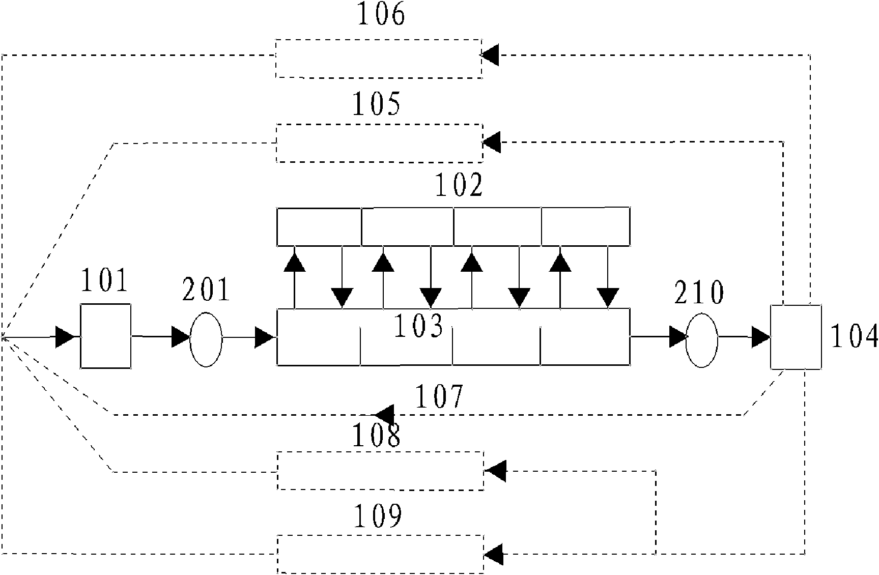 Water cooling structure for multi-cylinder engine