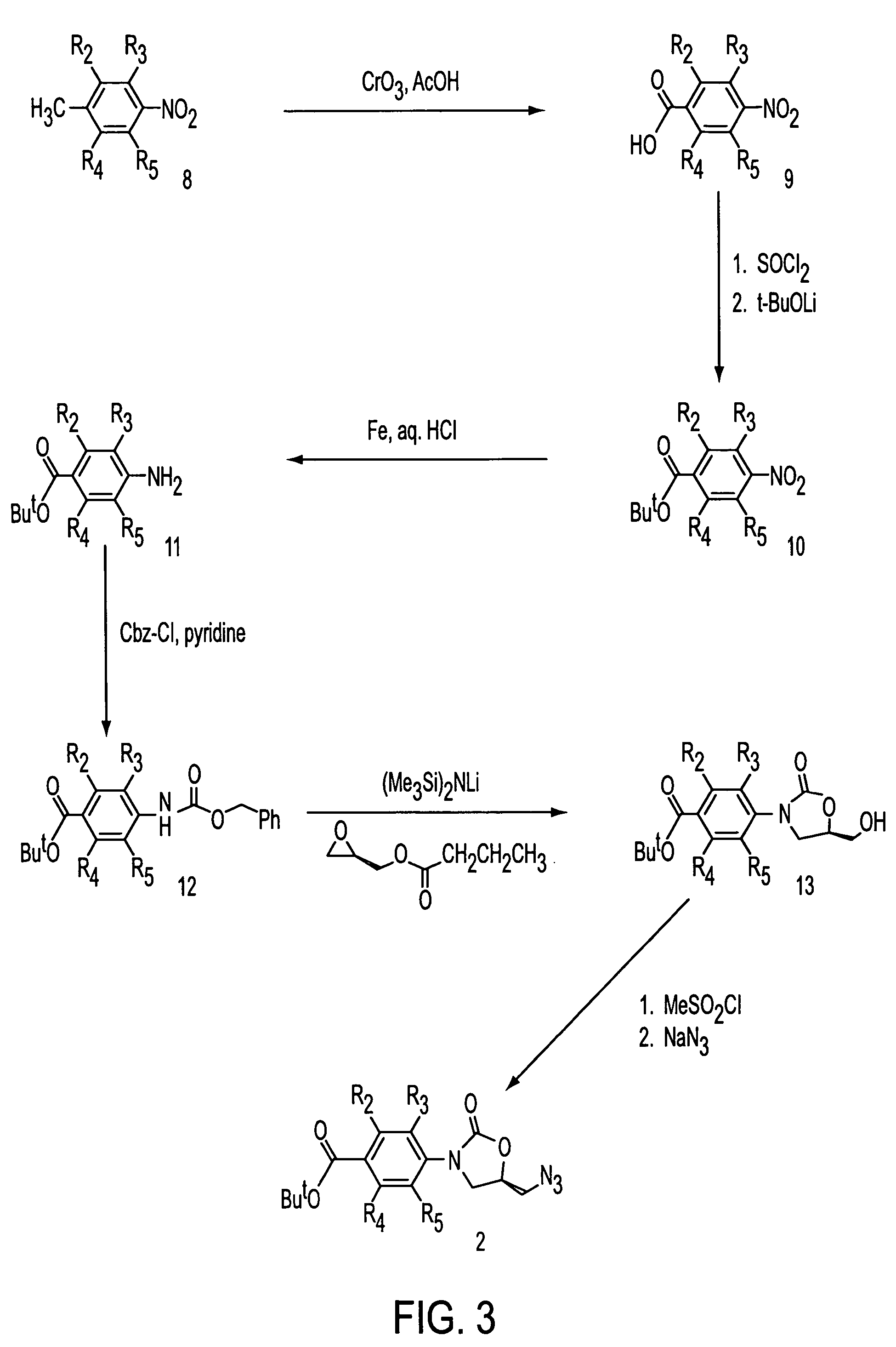 Oxazolidinone combinatorial libraries, compositions and methods of preparation