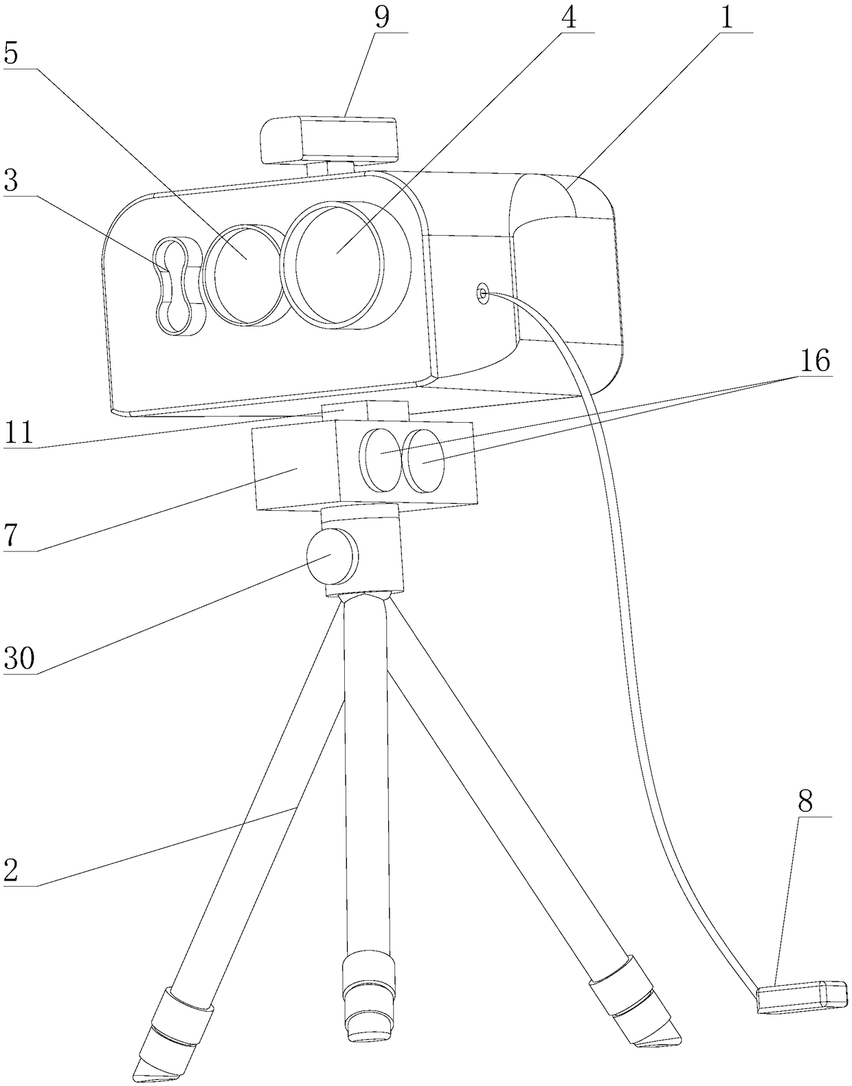 Portable remote laser obstacle removal device for foreign matter on power transmission line