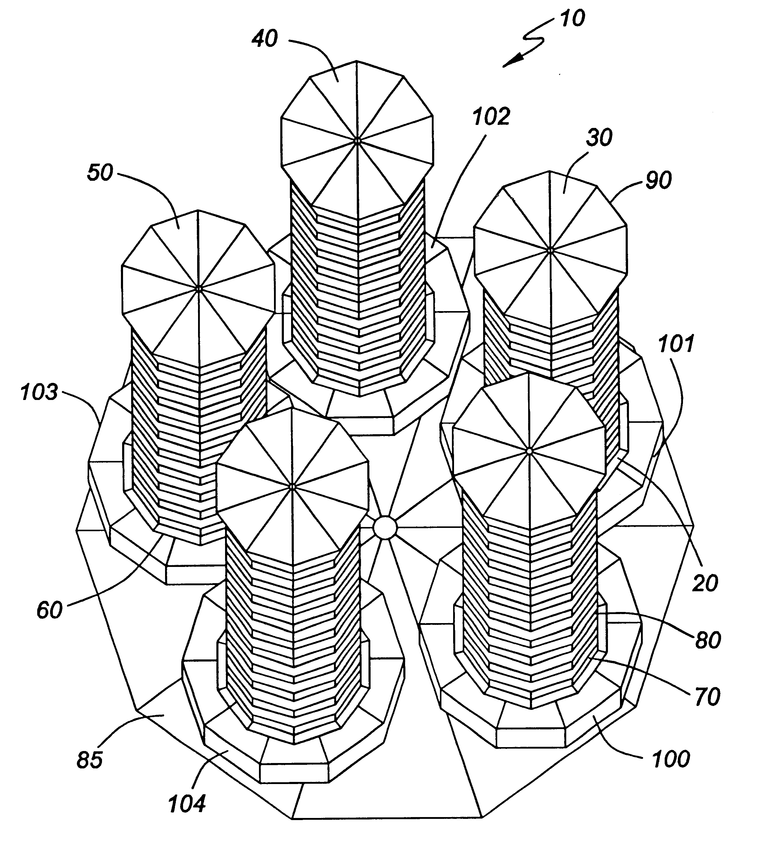 Pentagonal helical antenna array