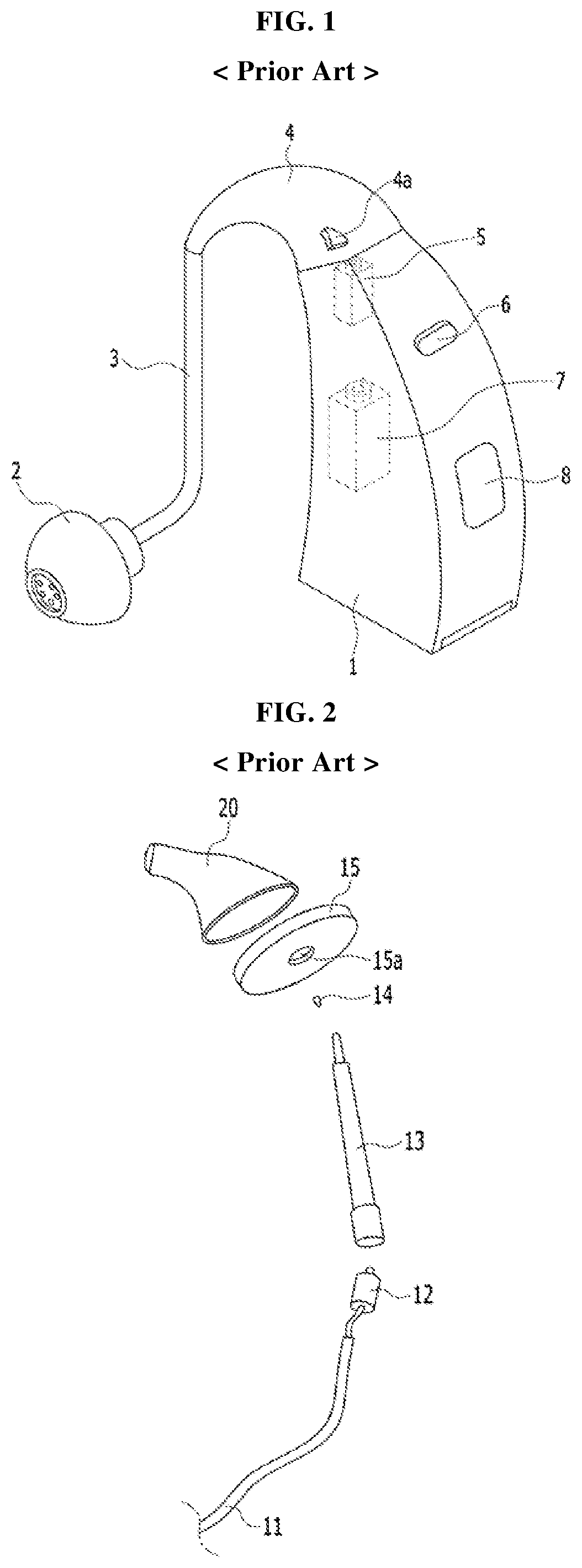 Earring hearing aid using RIT