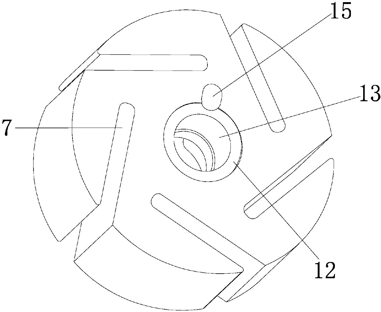 Machining method for graphite blade pump rotor and special clamps thereof