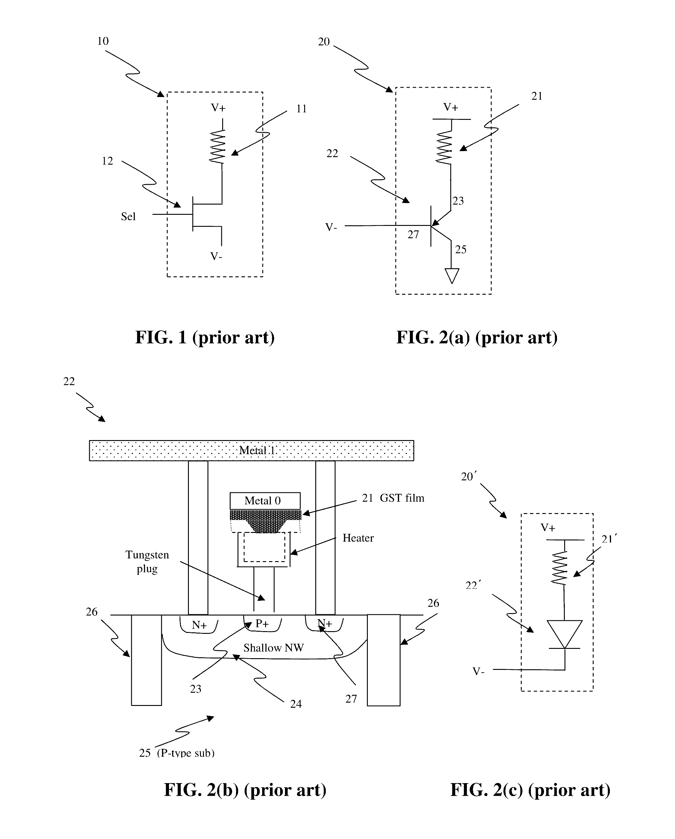 Method and system of programmable resistive devices with read capability using a low supply voltage