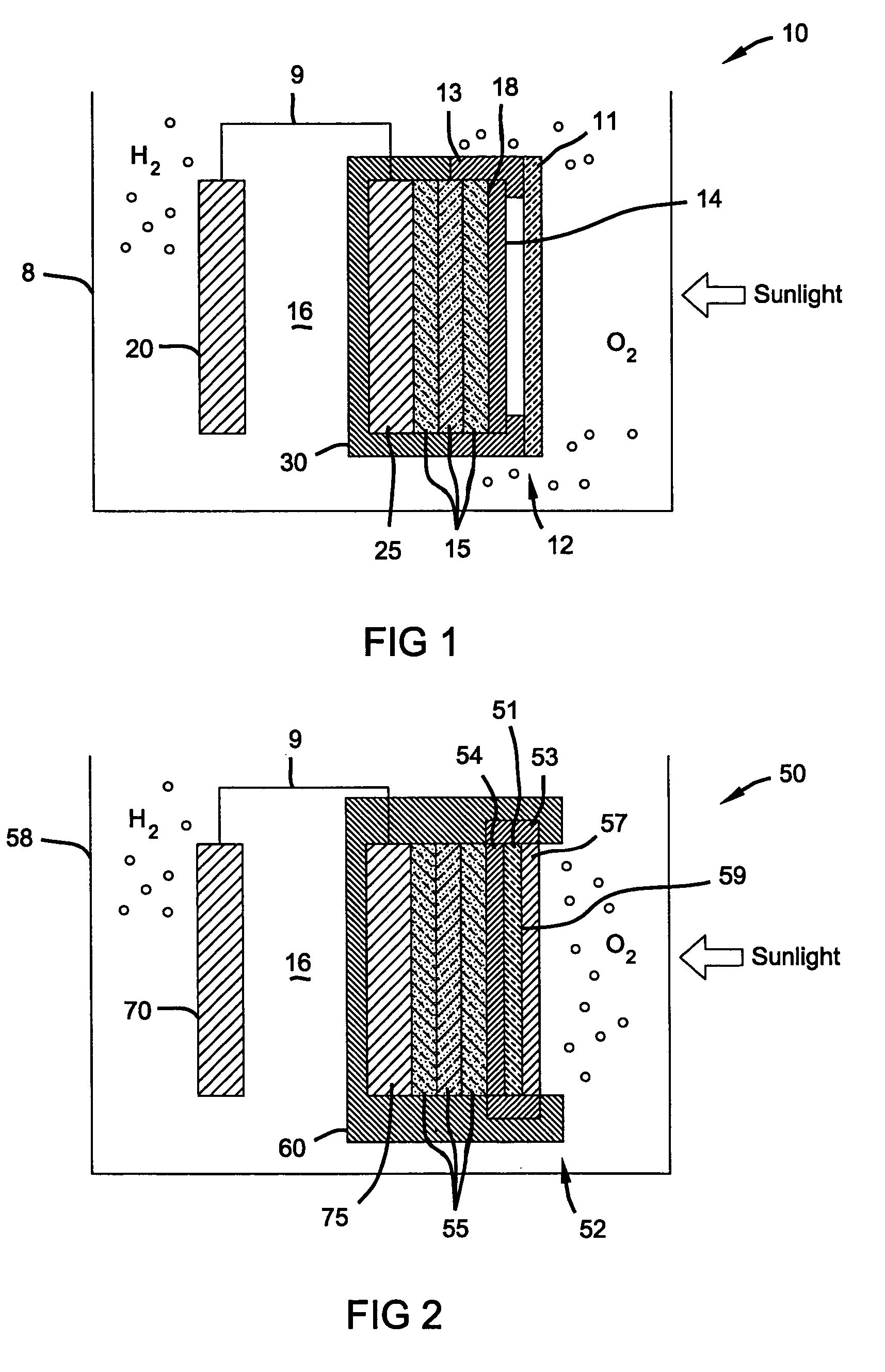 Photoelectrochemical device and electrode