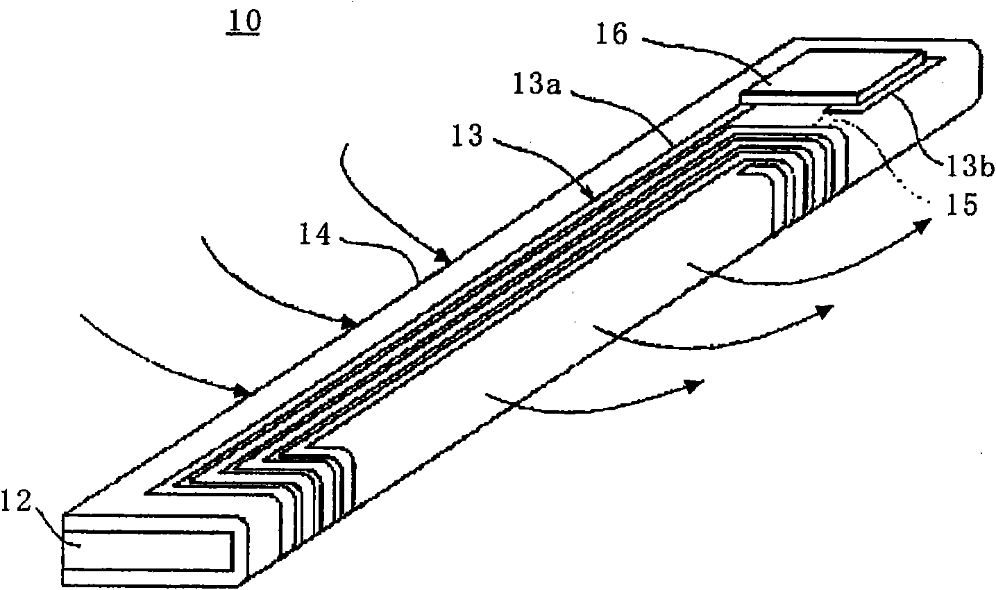 Magnetic material antenna and antenna device