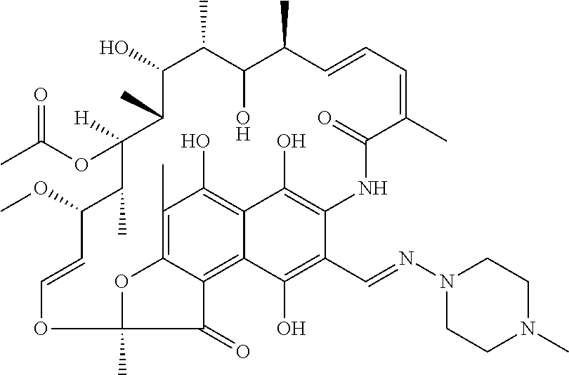 Oral administration forms for controlled release of rifampicin for the treatment of bacterial infections and inflammatory diseases of the gastrointestinal tract