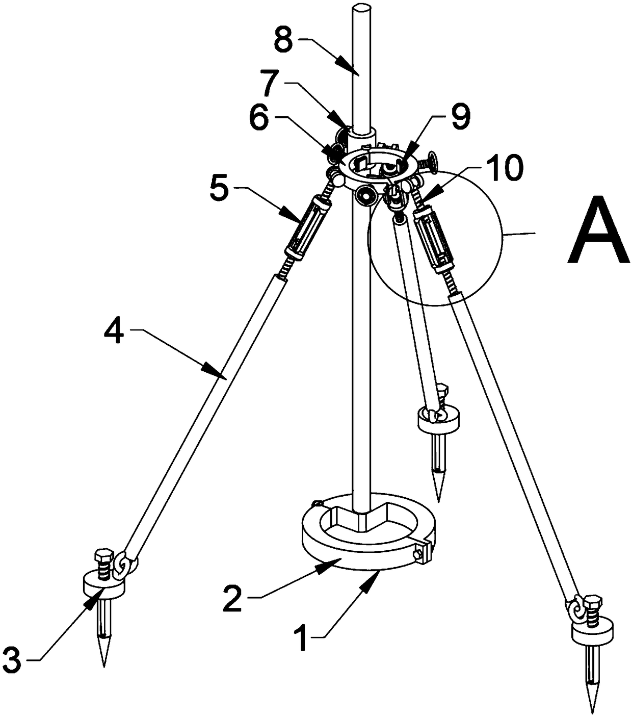 Famous and precious middle-grade seedling anti-falling supporting device for environmental protection