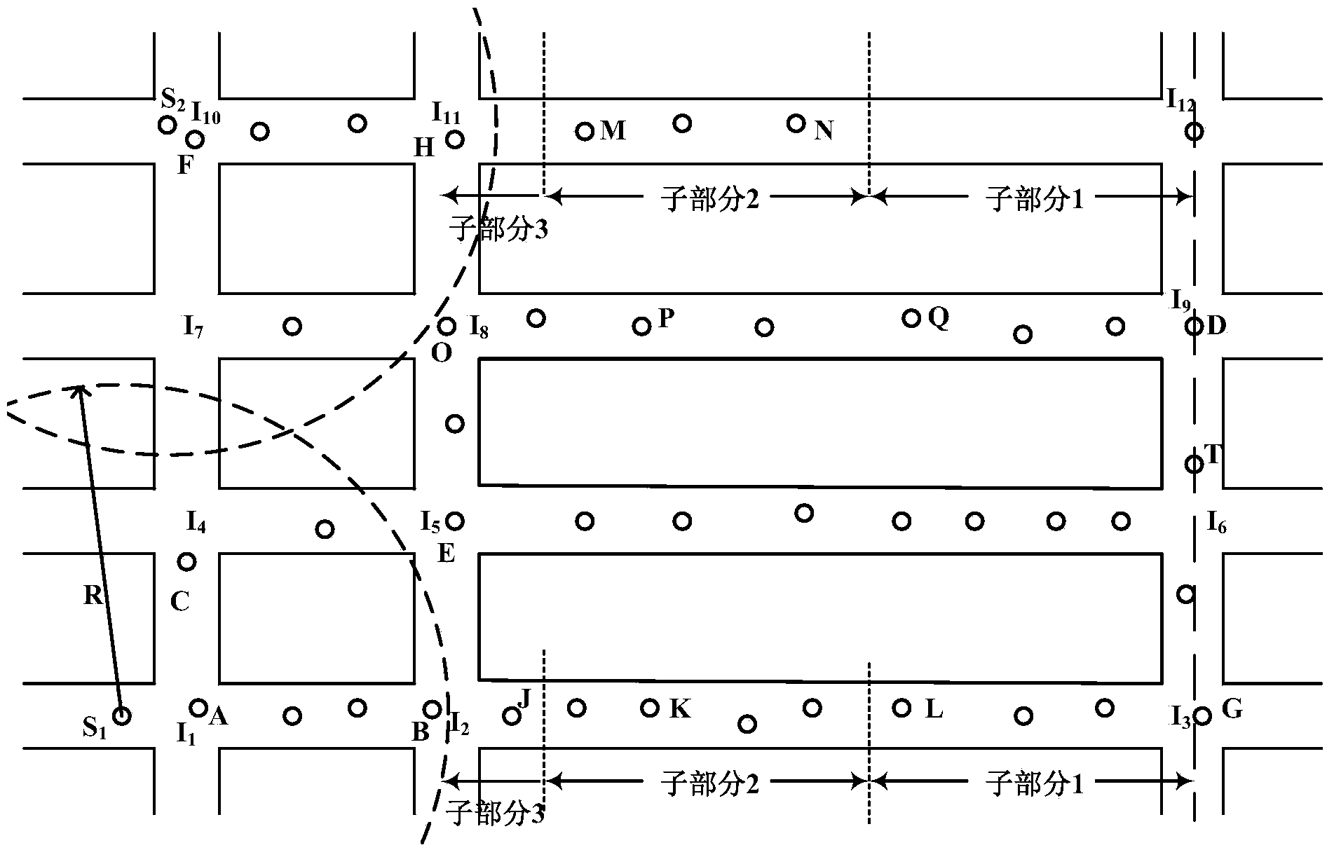 Intersection routing method in vehicle self-organized network on the basis of path segment length