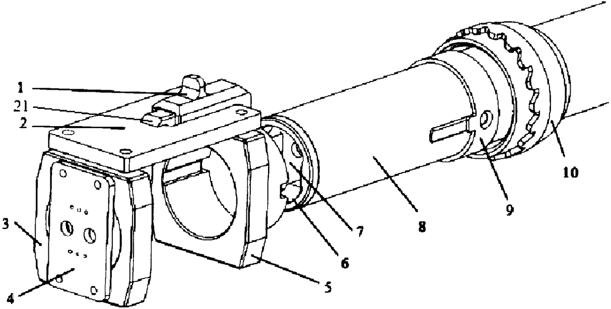 Machine arm quick-release structure for multi-rotor unmanned aerial vehicle