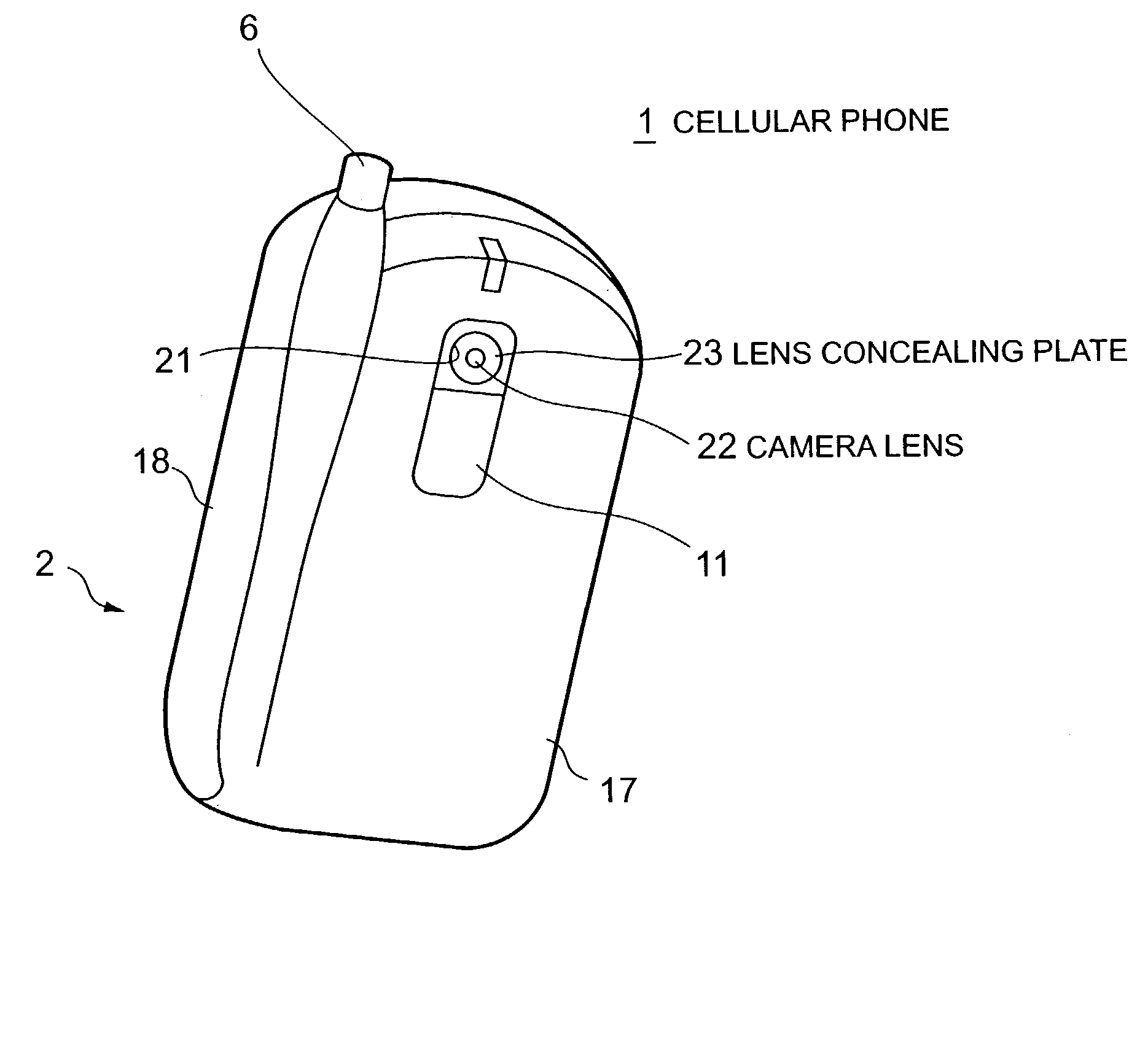 Portable electronic equipment having a photographic function and a concealable lens