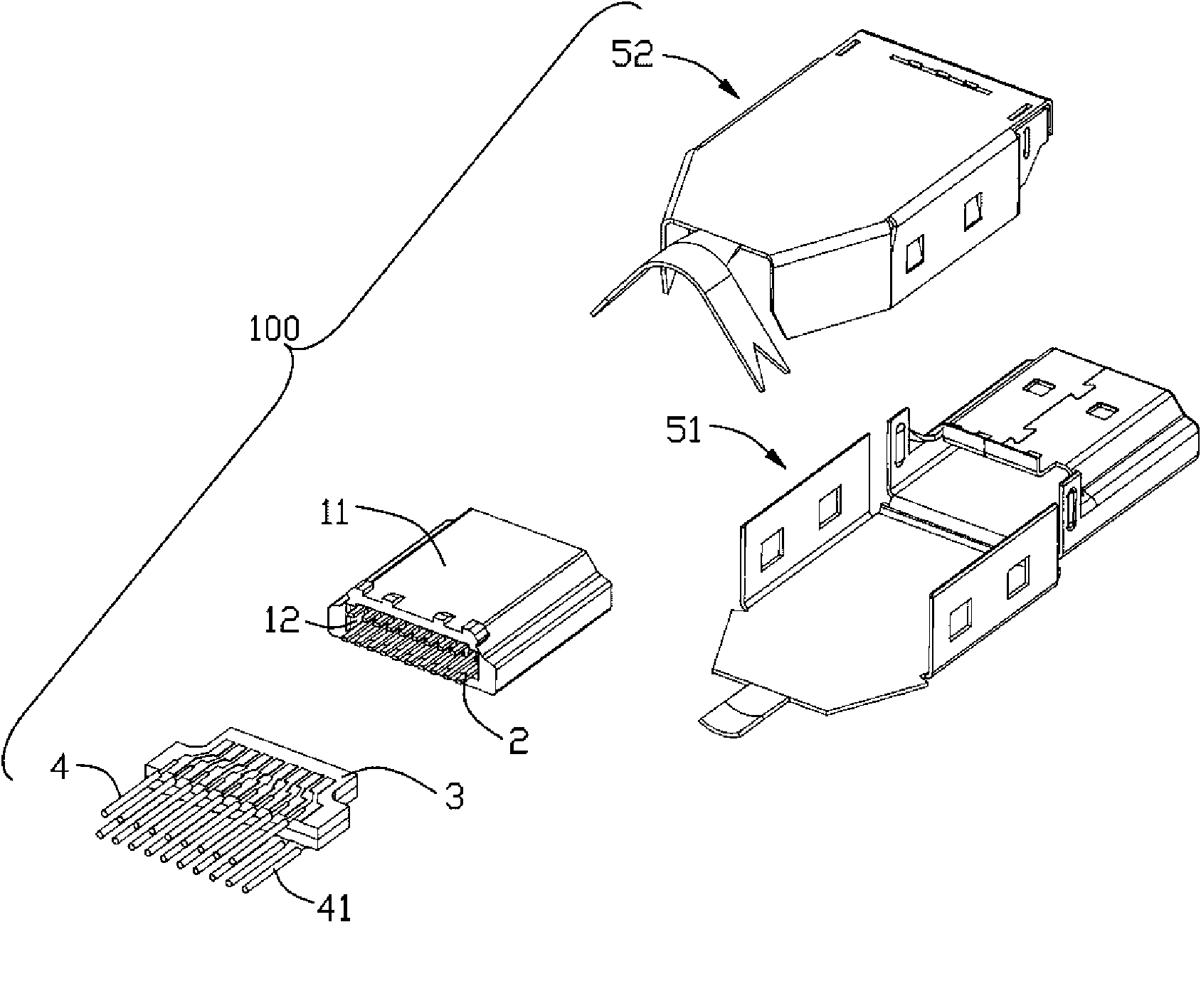 Cable connector component and manufacturing method thereof