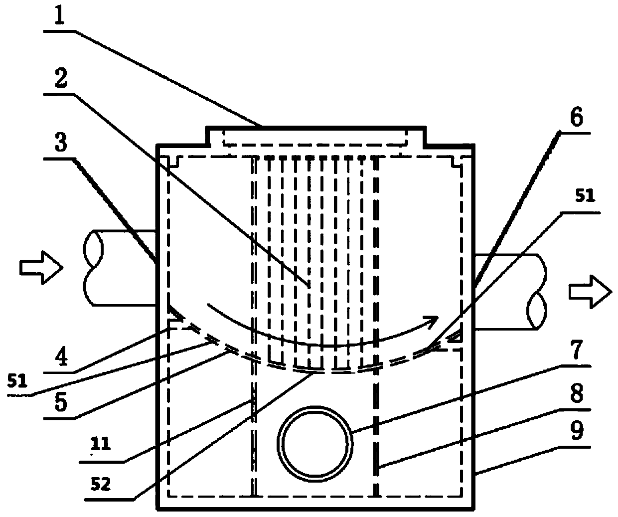 Initial rainwater damming and inspecting device