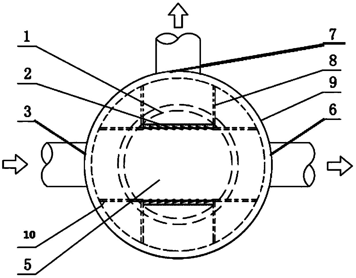 Initial rainwater damming and inspecting device