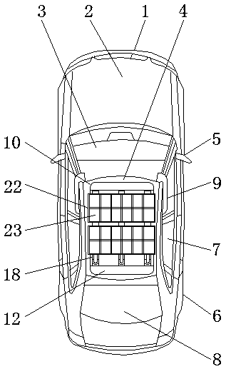 Roof color-changeable new-energy automobile