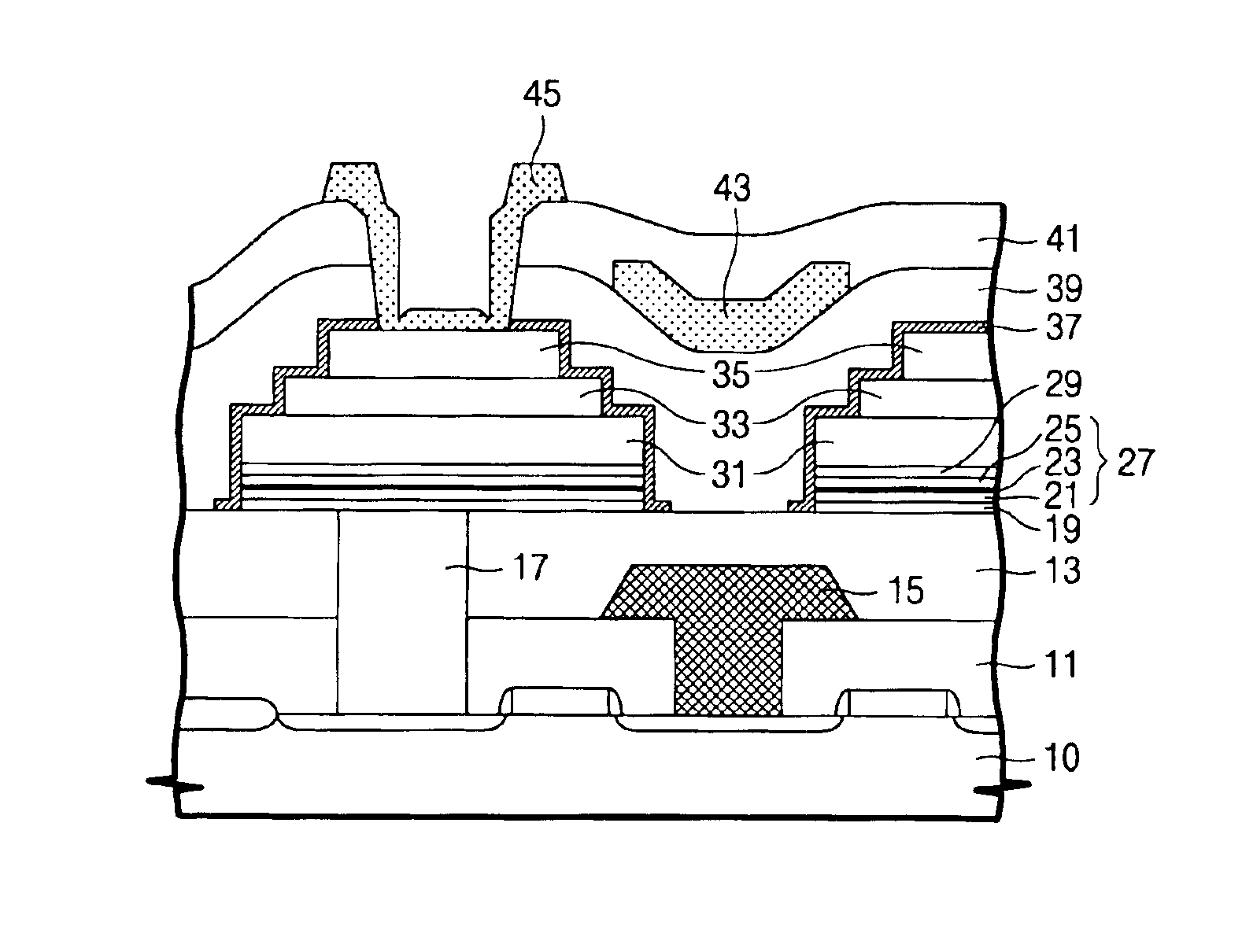 Semiconductor device having multi-layer oxygen barrier pattern