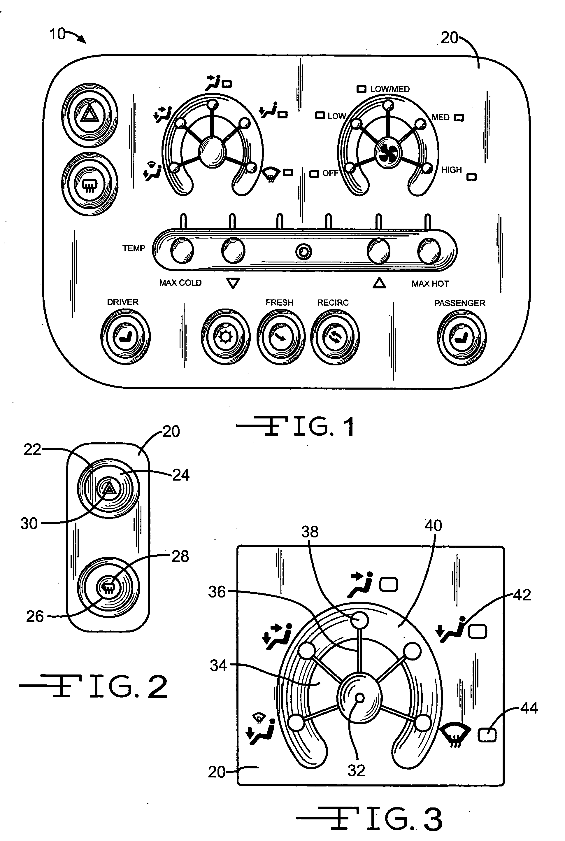Integrated center stack switch bank for motor vehicle