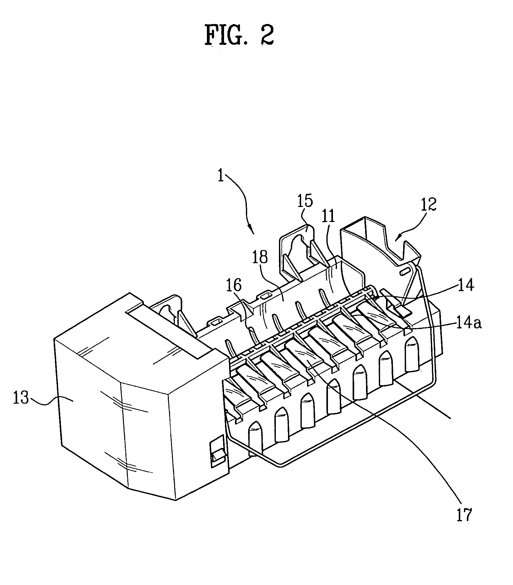 Ice bank of ice-making device for refrigerator