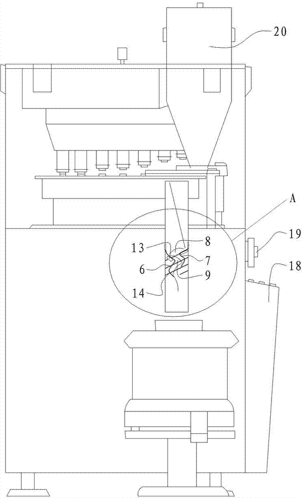 Tablet press with multiple vibrating pieces